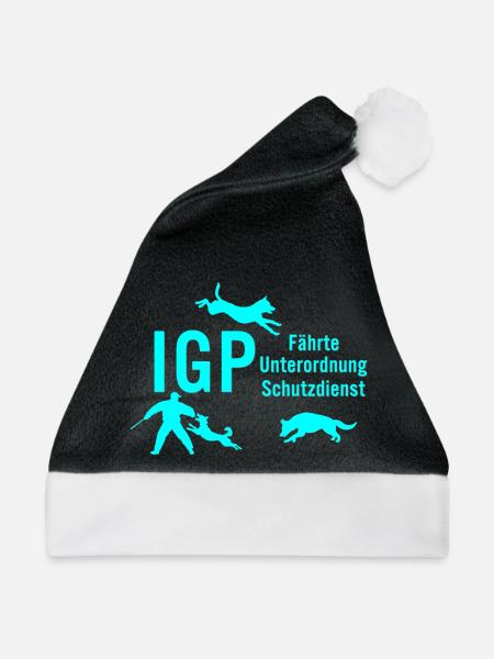 IGP Hundesport - türkis - Weihnachtsmütze - Schwarz/Weiß