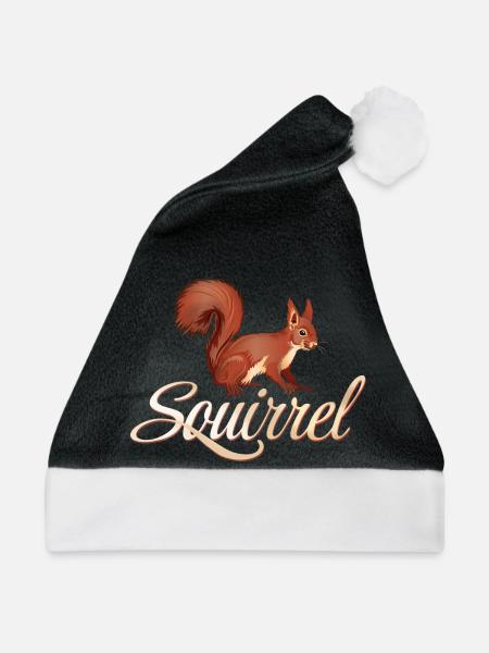 Squirrel Eichhörnchen - Weihnachtsmütze - Schwarz/Weiß