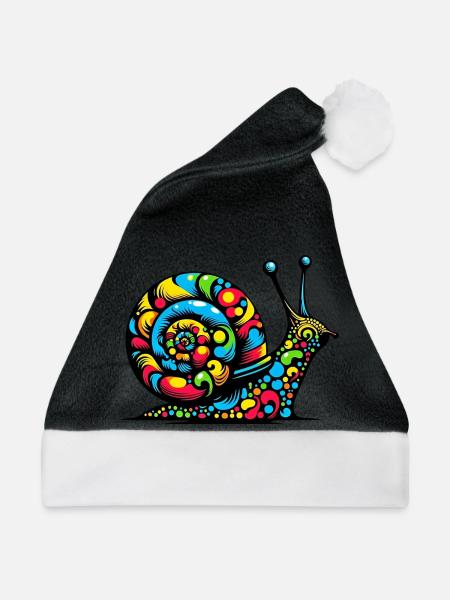 Schnecke - Weihnachtsmütze - Schwarz/Weiß