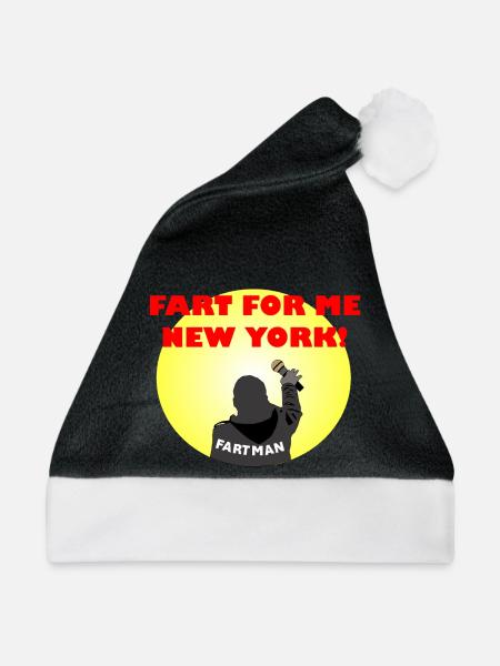 Comedy Thema Grafik T-Shirt - Weihnachtsmütze - Schwarz/Weiß