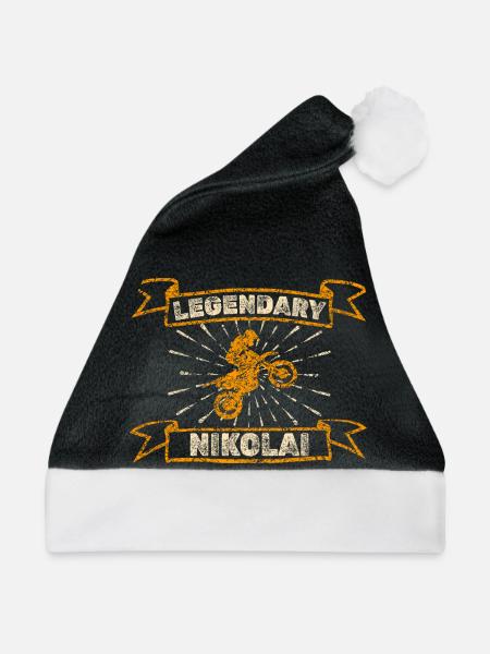Nikolai - Weihnachtsmütze - Schwarz/Weiß
