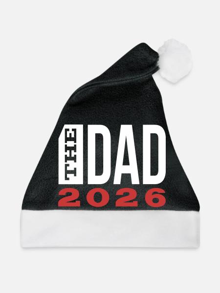 The Dad 26 Vater Baby Papa 2026 Vatertagsgeschenk - Weihnachtsmütze - Schwarz/Weiß - Vorne