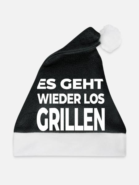 Grillen - Weihnachtsmütze - Schwarz/Weiß