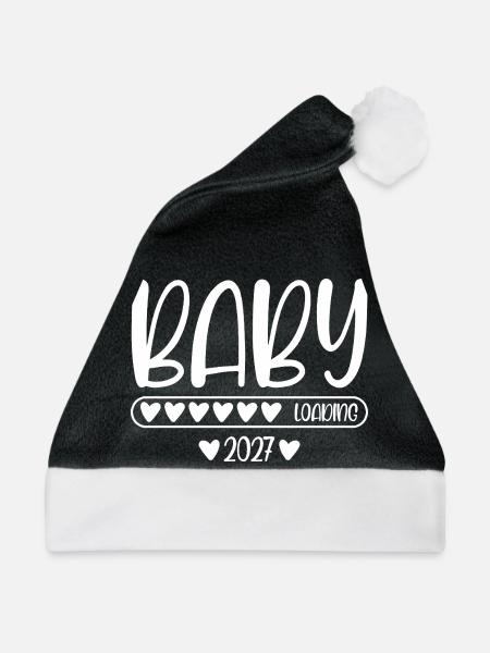 Baby 2027 loading - Weihnachtsmütze - Schwarz/Weiß