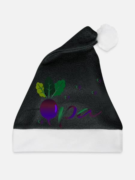 Gemüsegarten Opa - Weihnachtsmütze - Schwarz/Weiß