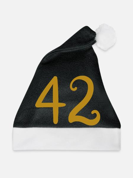42 - Weihnachtsmütze - Schwarz/Weiß