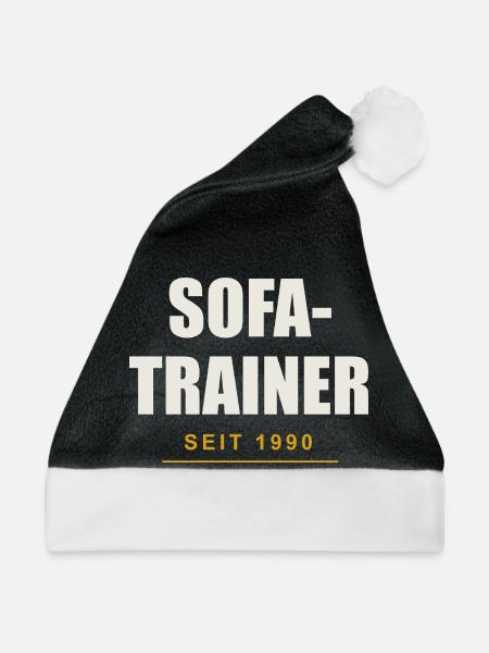 Sofa Trainer Seit 1990 - Weihnachtsmütze - Schwarz/Weiß