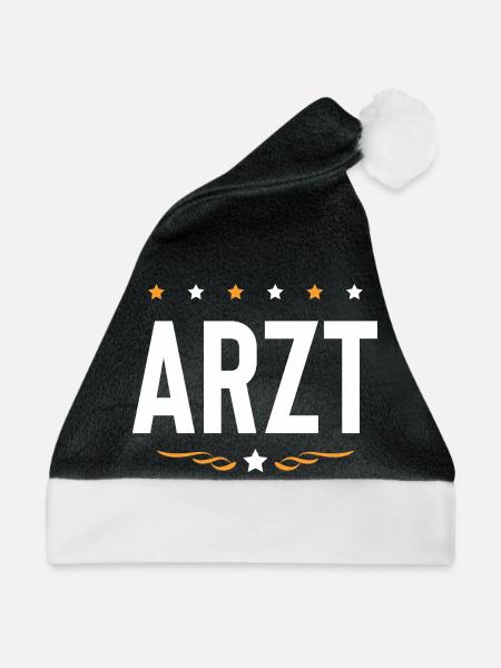Arzt Beruf - Weihnachtsmütze - Schwarz/Weiß