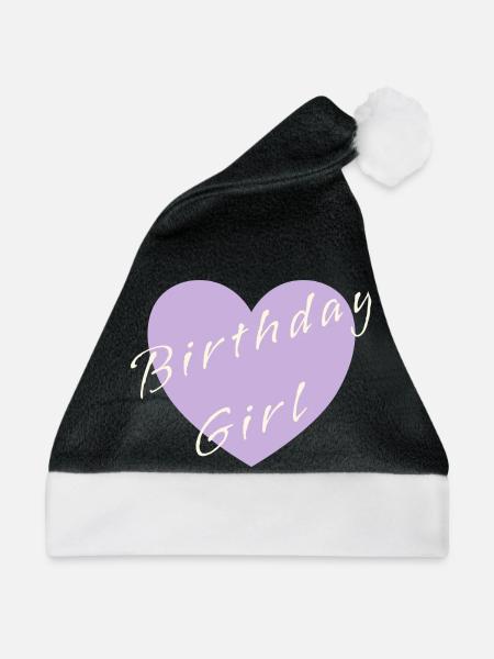 Birthday Girl – Celebration Design - Weihnachtsmütze - Schwarz/Weiß