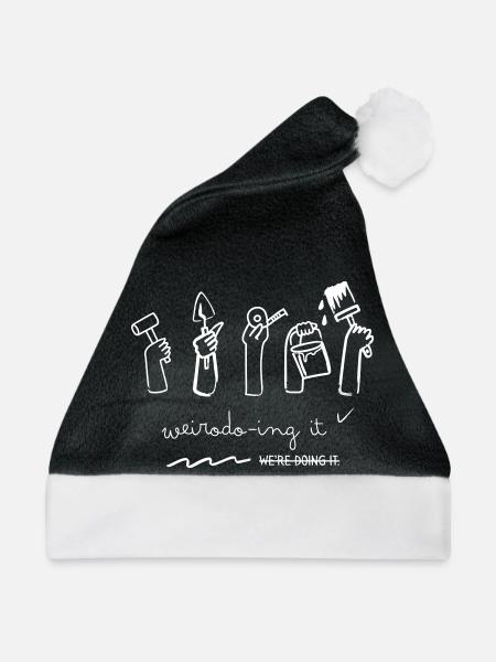 Wir machen das! Lustiges für Handwerker & DIY - Weihnachtsmütze - Schwarz/Weiß