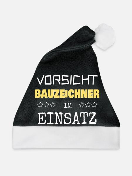 Beruf Bauzeichner - Weihnachtsmütze - Schwarz/Weiß