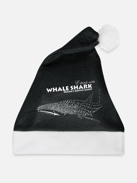WHALE SHARK - Weihnachtsmütze - Schwarz/Weiß - Vorne