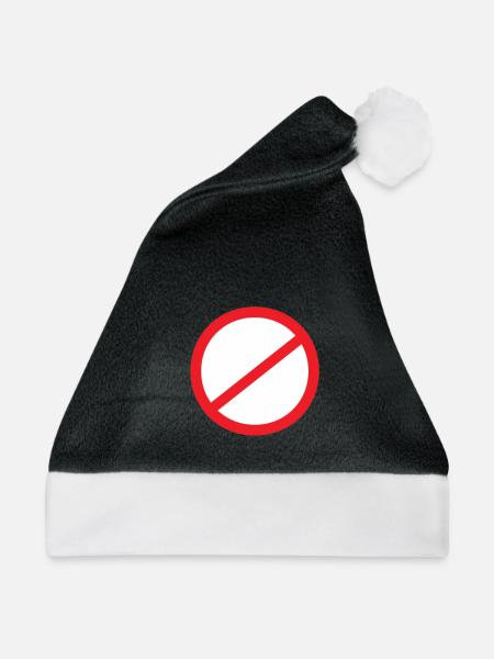 Verbotenes Symbol Muster - Weihnachtsmütze - Schwarz/Weiß