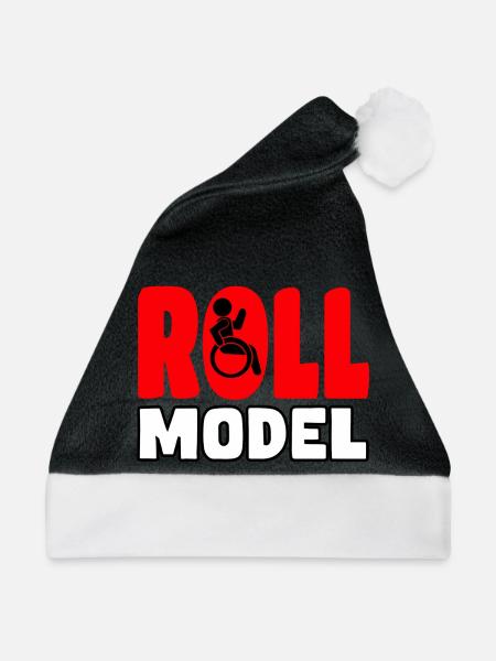 Jeder Rollstuhlfahrer ist ein Rollenmodell* - Weihnachtsmütze - Schwarz/Weiß