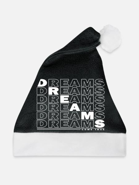 DREAMS - COME TRUE - Weihnachtsmütze - Schwarz/Weiß