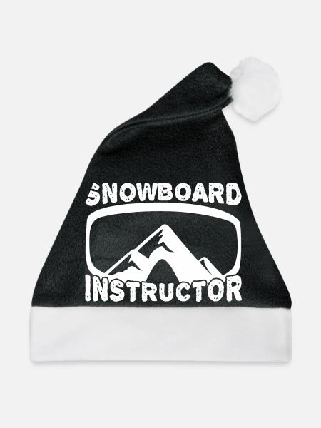 Lustiger Snowboard Lehrer - Weihnachtsmütze - Schwarz/Weiß