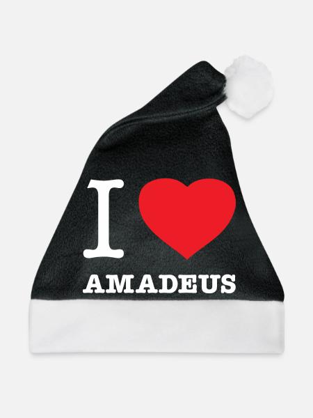 I LOVE AMADEUS - Weihnachtsmütze - Schwarz/Weiß