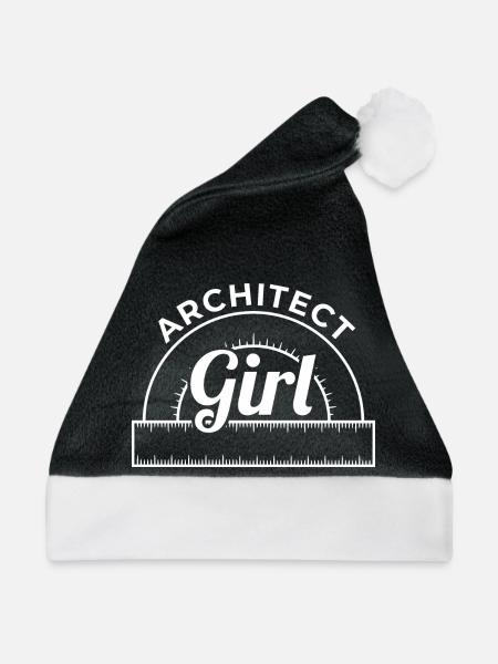 Architektin - Weihnachtsmütze - Schwarz/Weiß