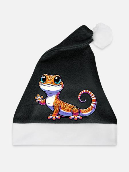 Gecko - Weihnachtsmütze - Schwarz/Weiß