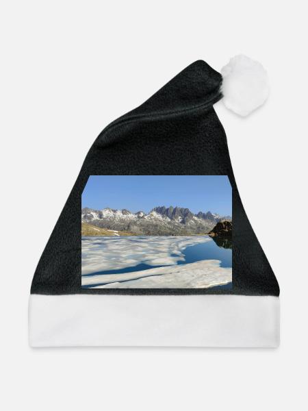 Der Bramant-See im Juni - Weihnachtsmütze - Schwarz/Weiß