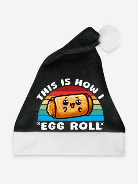 So rolle ich Eier - Weihnachtsmütze - Schwarz/Weiß