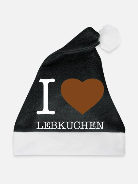 I love Lebkuchen - Weihnachtsmütze - Schwarz/Weiß