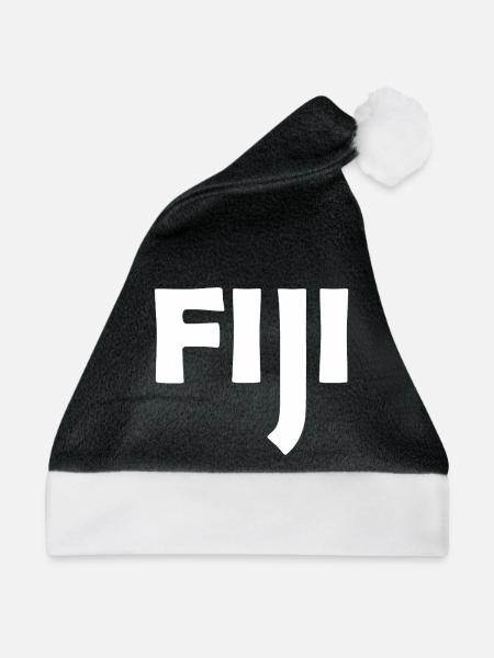 Fiji - Fidschi - Inseln - Pazifik - Südsee - Weihnachtsmütze - Schwarz/Weiß - Vorne