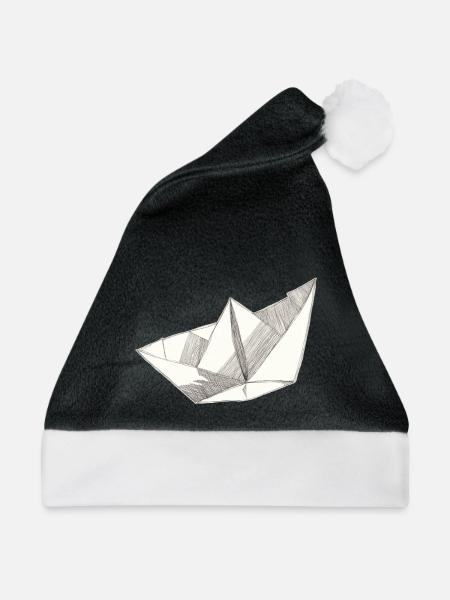 Papierschiff - Weihnachtsmütze - Schwarz/Weiß