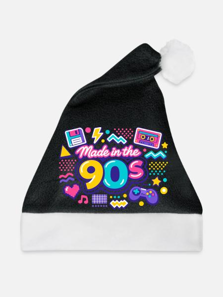 made in the 90s - Weihnachtsmütze - Schwarz/Weiß