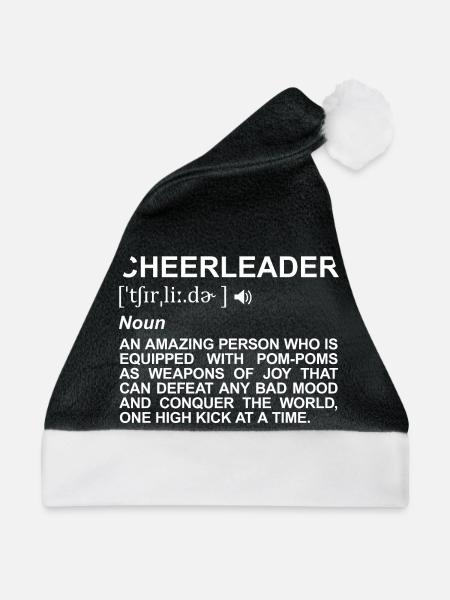 Cheerleader Begriffserklärung - Weihnachtsmütze - Schwarz/Weiß