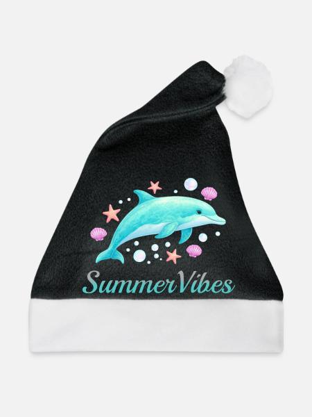 Summer Vibes - Weihnachtsmütze - Schwarz/Weiß