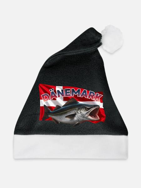 Dänemark Köhler Angeln - Weihnachtsmütze - Schwarz/Weiß