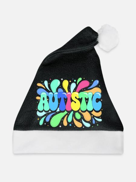 Autismus-Farben und Stolz - Weihnachtsmütze - Schwarz/Weiß
