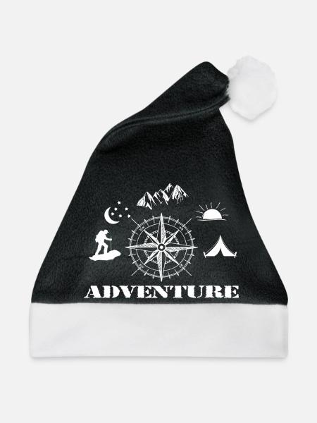 Adventure - Weihnachtsmütze - Schwarz/Weiß - Vorne