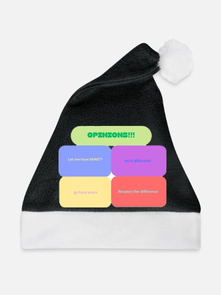 Opinions! Colorful Blocks - Weihnachtsmütze - Schwarz/Weiß - Vorne