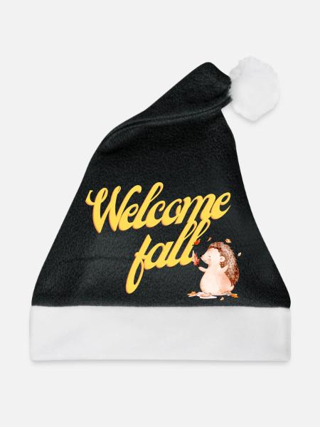 Willkommen im Herbst - Weihnachtsmütze - Schwarz/Weiß