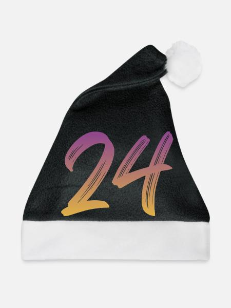 24 - Weihnachtsmütze - Schwarz/Weiß