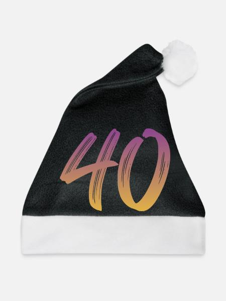 40 - Weihnachtsmütze - Schwarz/Weiß