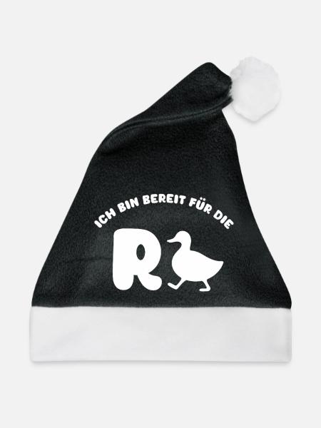 Rente auf Männer - Weihnachtsmütze - Schwarz/Weiß