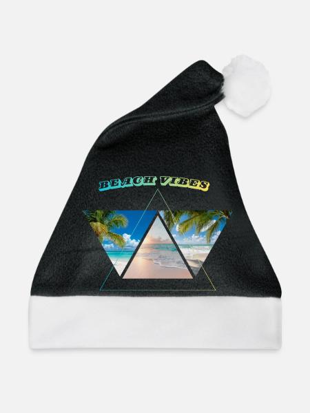 Beach vibes geometrisch - Weihnachtsmütze - Schwarz/Weiß