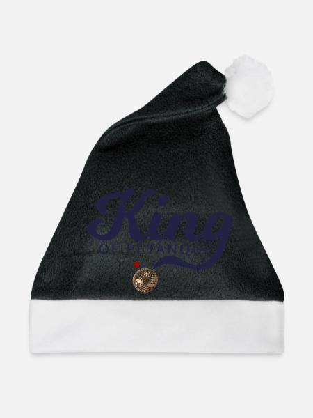 König des Pétanque - Weihnachtsmütze - Schwarz/Weiß