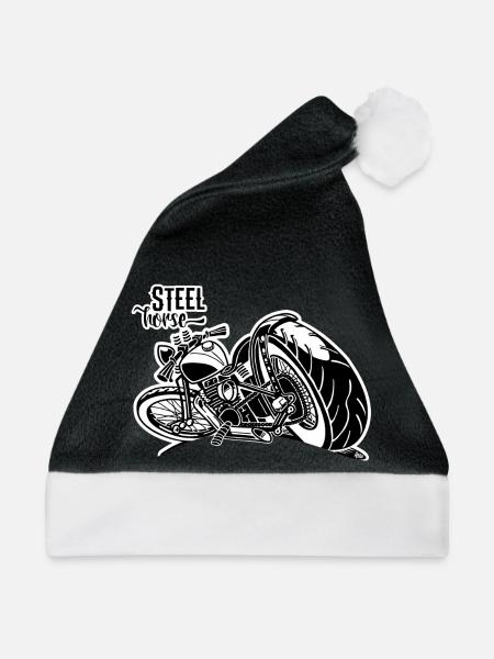 0894 STAHLPFERD - Weihnachtsmütze - Schwarz/Weiß