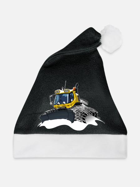gelber Schneeschaufelschnee - Weihnachtsmütze - Schwarz/Weiß