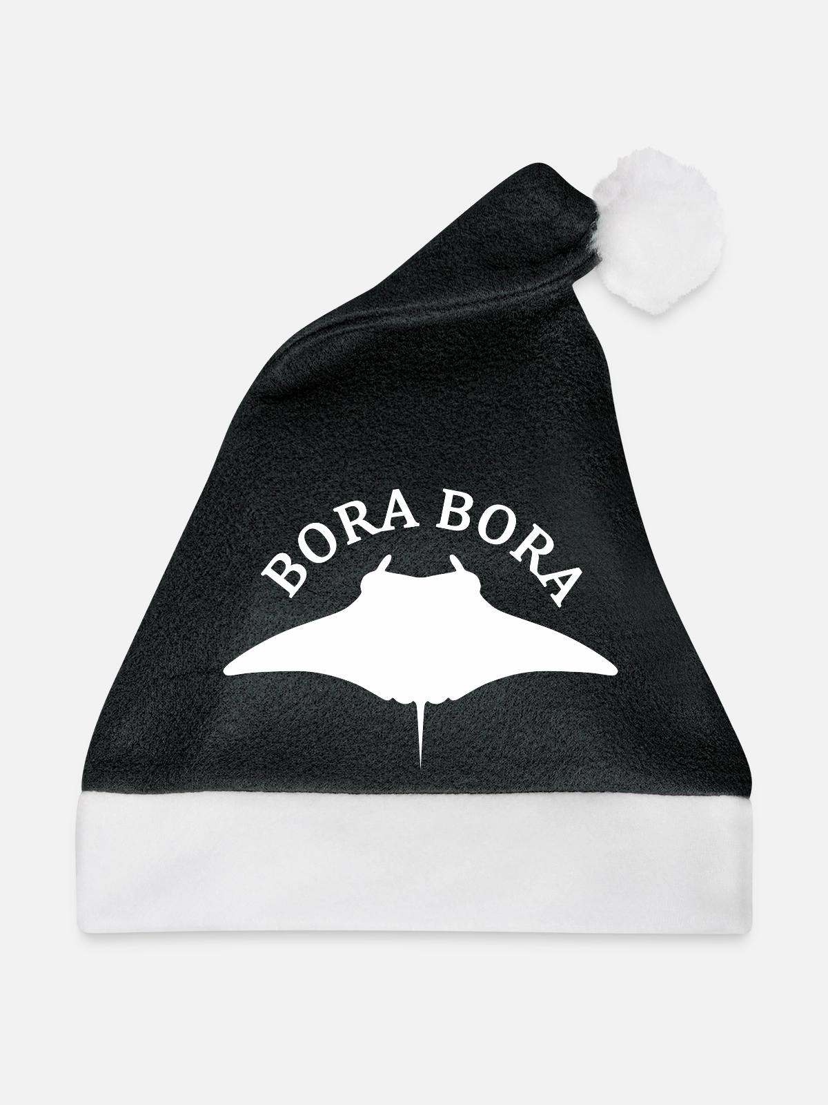 Mantarochen Bora Bora - Weihnachtsmütze - Schwarz/Weiß - Vorne