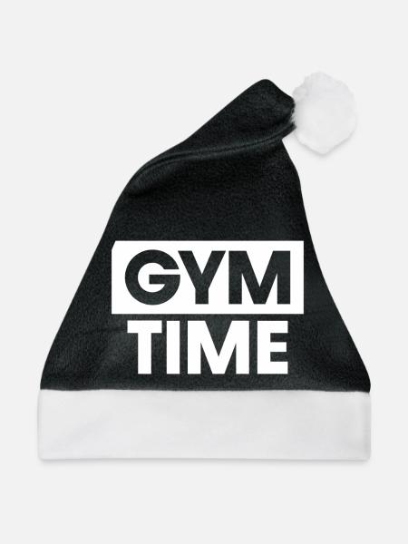 Zeit im Fitnessstudio - Weihnachtsmütze - Schwarz/Weiß