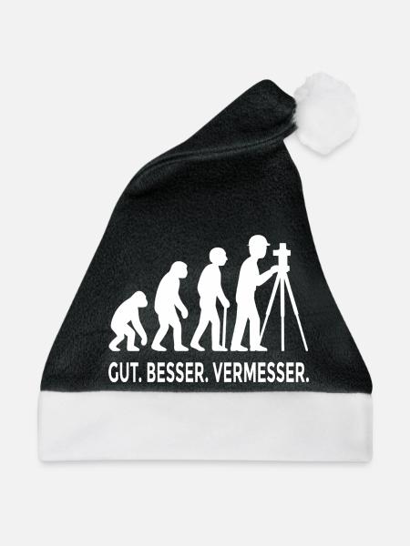 Gut Besser Vermesser Evolution - Weihnachtsmütze - Schwarz/Weiß