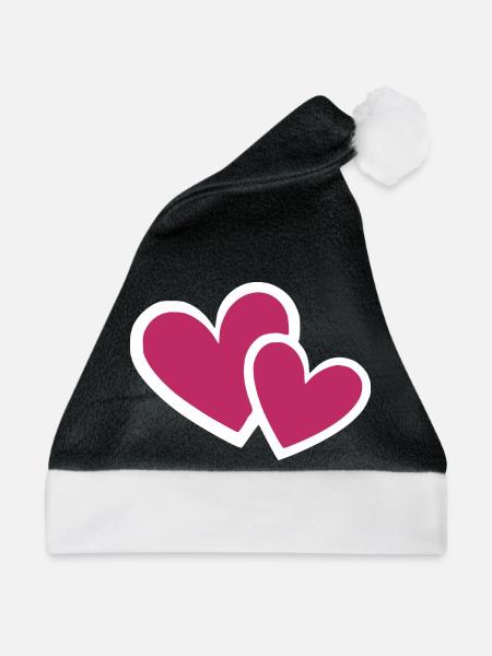 Valentinstag Herz rot Valentinstag Geschenk - Weihnachtsmütze - Schwarz/Weiß