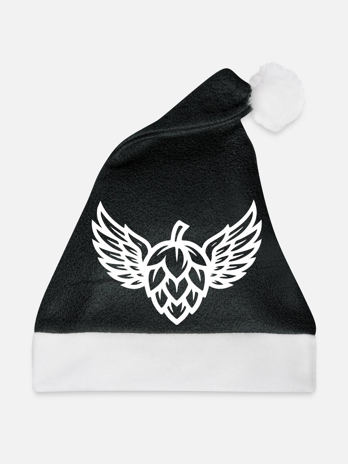 Hopfen Symbol - Weihnachtsmütze - Schwarz/Weiß - Vorne