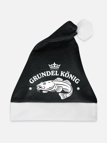Grundelkönig Angler - Weihnachtsmütze - Schwarz/Weiß - Vorne