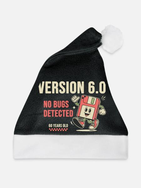 60th Birthday Programmer Version 6.0 - Weihnachtsmütze - Schwarz/Weiß